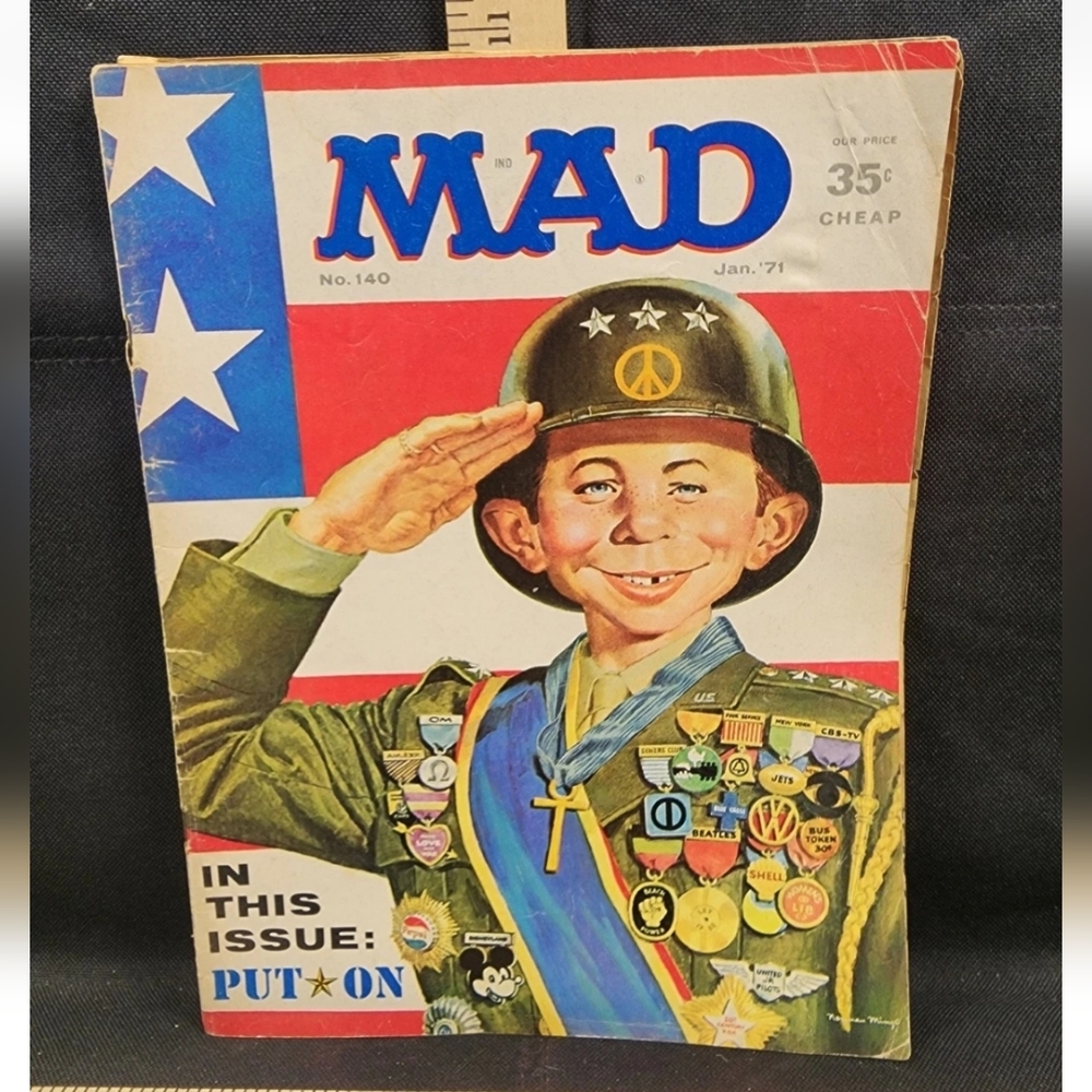 Vintage Mad Magazine #140 Jan 1971 George Patton Cover Used Complete